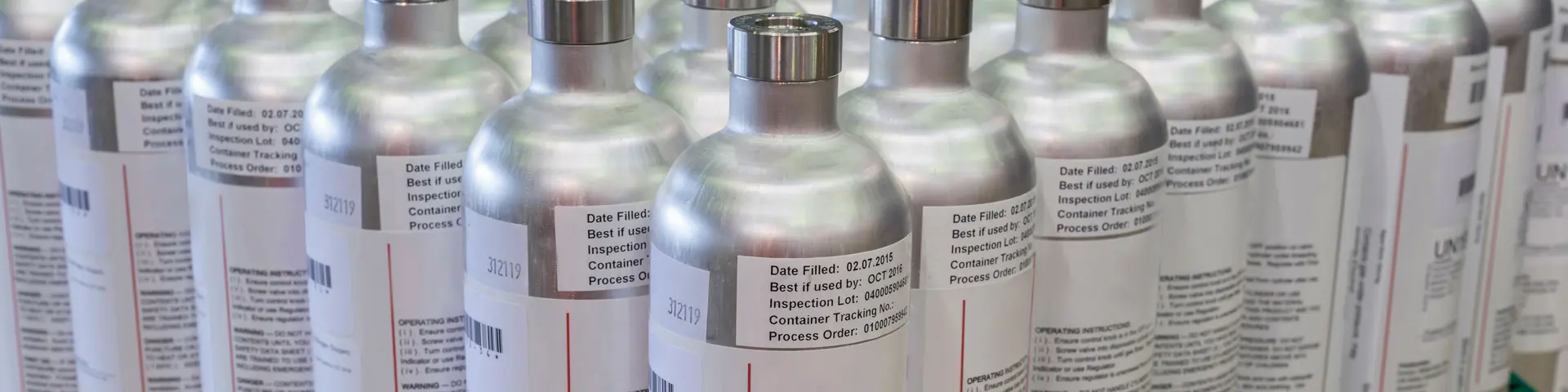 Calibration gas canisters