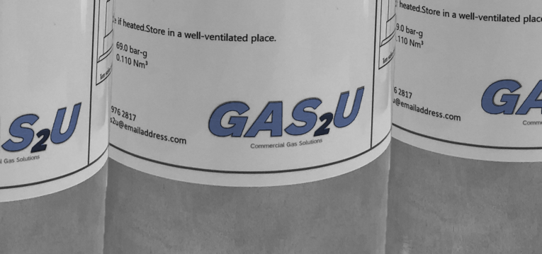 OEM label on gas canister
